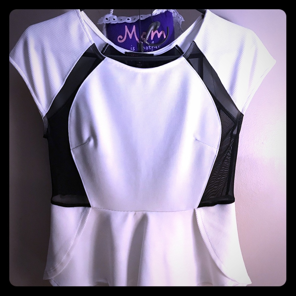 Black and white dress top